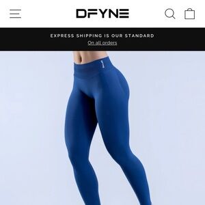 DFYNE Women's Blue Leggings